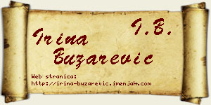 Irina Buzarević vizit kartica